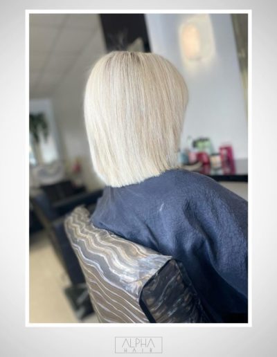 Stunning full head highlights and haircut at Alpha Hair Studio in Cork City