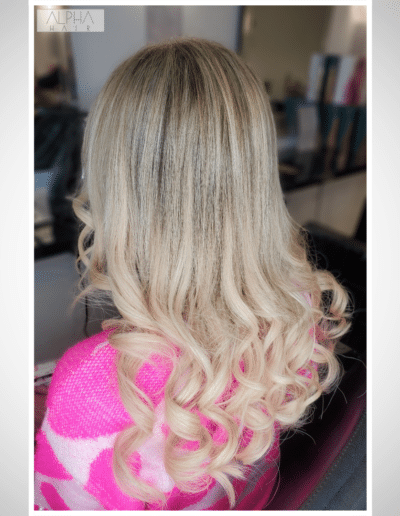 Platinum Prestige Hair Extensions expertly applied at Alpha Hair Studio in Cork City